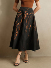 Anewsta Early Spring New Printed High Waist Flared Hem Bodycon Ladies Skirt